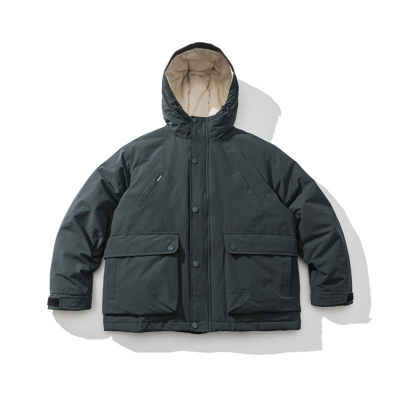 Unisex Boxy Thermo Parka with hood, two-way snap button placket and adjustable sleeve cuffs Fashion Glam