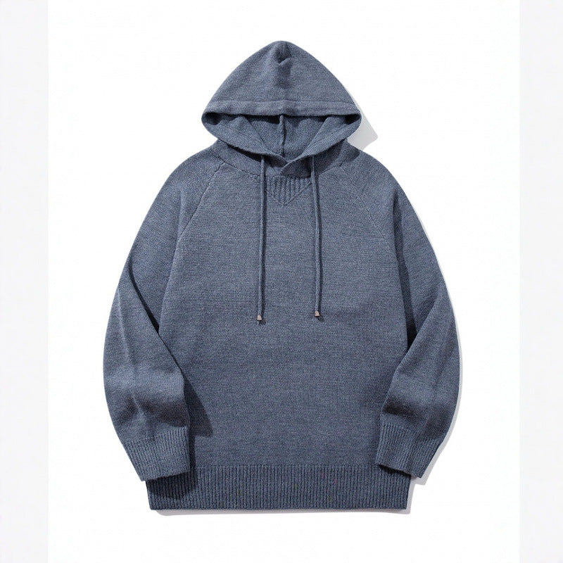 Unisex Oversize Knit Hoodie with Raglan Sleeves and Ribbed Cuffs Fashion Glam