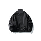 Men's Short Windproof Field Bomber Jacket with Stand-up Collar, Concealed Closure and Elastic Cuffs Fashion Glam