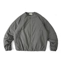 Unisex Lightweight Boxy Transition Jacket without Collar with Full Zip and Elastic Hem Fashion Glam