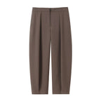 Women's Two-Piece Suit Set with Tailored Double-Breasted Blazer and High-Waisted Pleated Trousers Fashion Glam