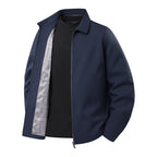 Men's Lightweight Harrington Jacket with Softshell Outer Material and Glencheck Lining Fashion Glam