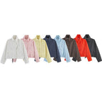 Ladies Short Points Utility Jacket with Stand-Up Collar and Drawstring Fashion Glam
