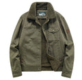 Men's canvas field jacket with teddy lining, chest pockets and robust button placket Fashion Glam