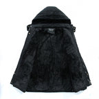 Men's city parka with teddy lining, hood, and windproof inner placket Fashion Glam