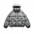 Unisex Short Padded Jacket with Hood, High Stand-Up Collar, and Adjustable Hem Fashion Glam