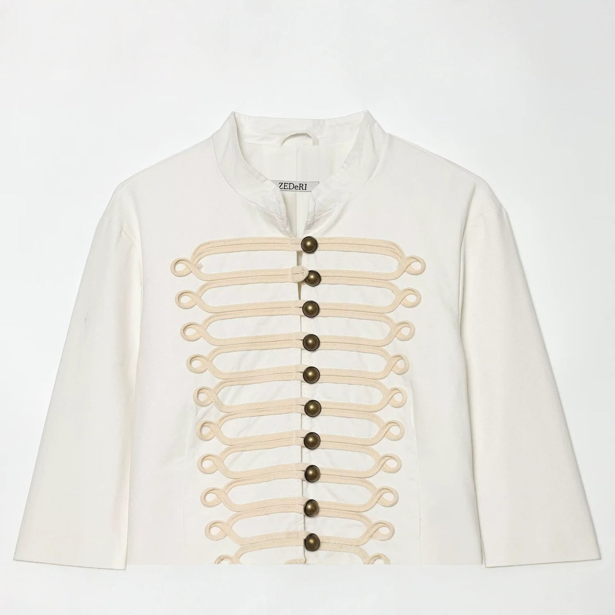 Ladies short blazer in hussar style with cord loops and brass buttons Fashion Glam