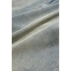 Men's Wide-Leg Denim Pants with High Waist, Vintage Wash and Five-Pocket Details Fashion Glam