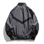 [Unisex] Oversize technical wind and rain jacket with stand-up collar, reflective piping, and elastic hem Fashion Glam