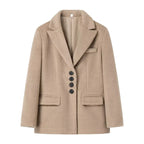 Women's short blazer-coat made of teddy fleece with lapel collar Fashion Glam
