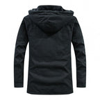 Men's city parka with teddy lining, hood, and windproof inner placket Fashion Glam