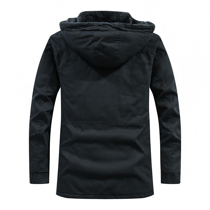 Men's city parka with teddy lining, hood, and windproof inner placket Fashion Glam