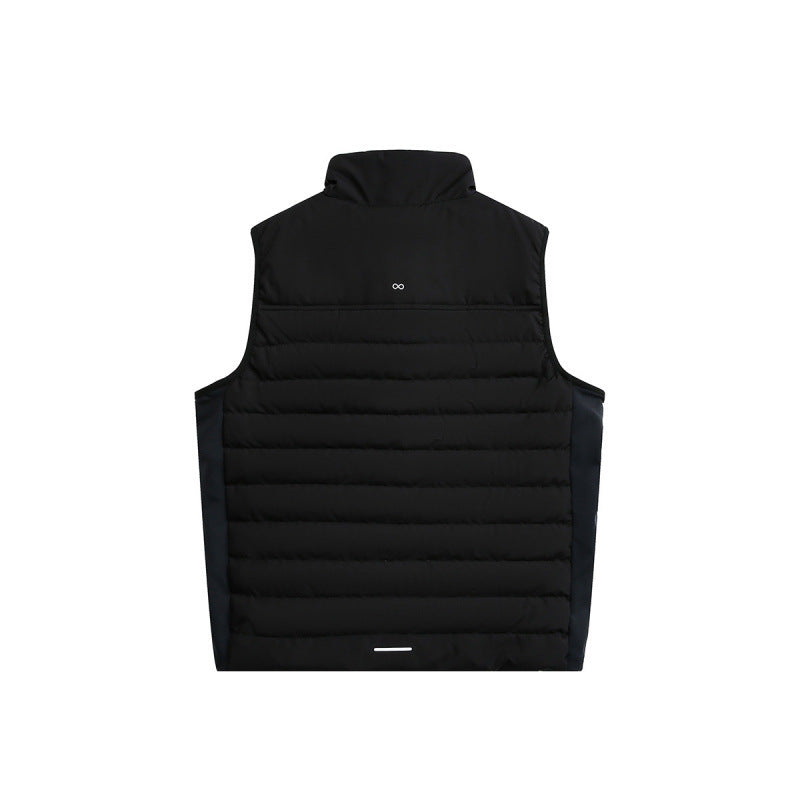 Men's lightweight padded functional vest with stand-up collar and stretch side inserts Fashion Glam