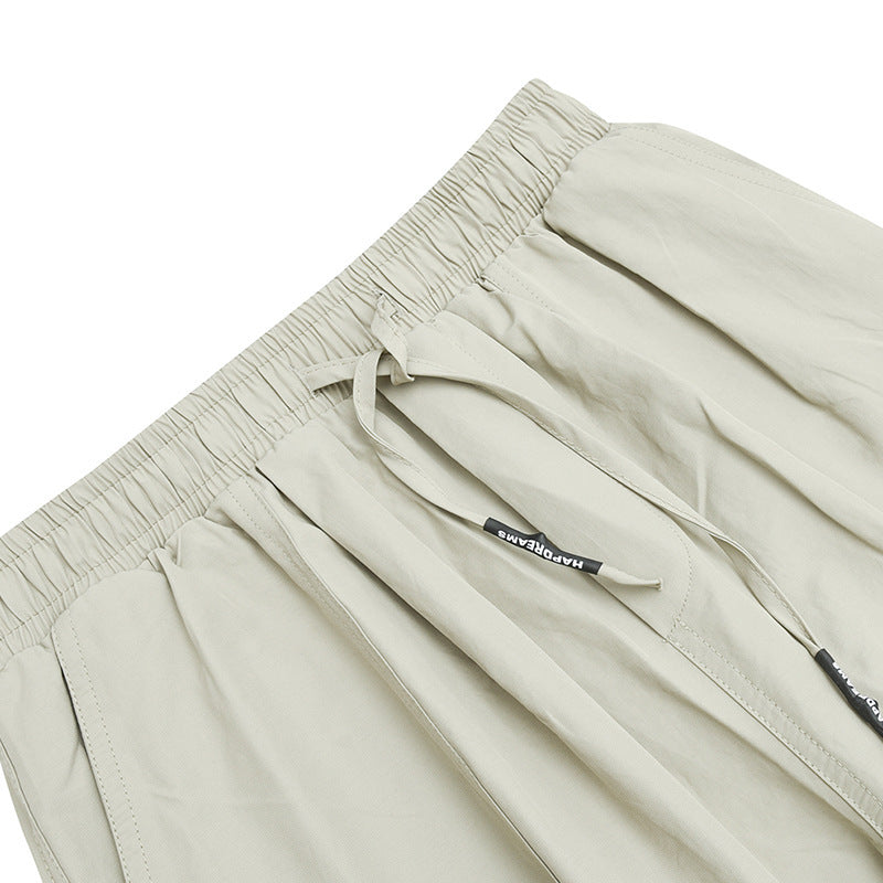 Unisex Wide Harem Pants with Drawstring Waistband, Elastic Leg Openings and Oversized Silhouette Fashion Glam