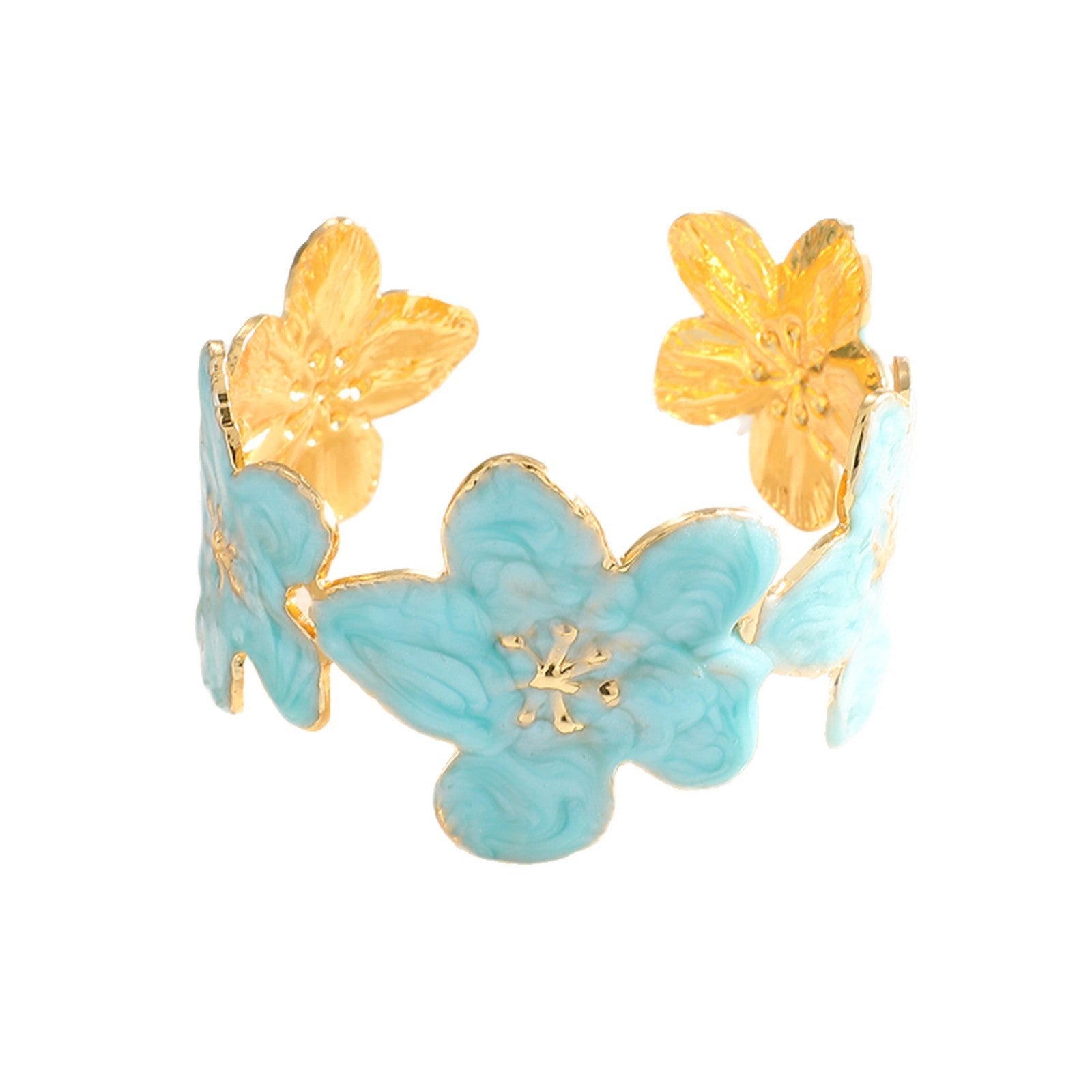 Ladies' bangle with floral motifs Fashion Glam