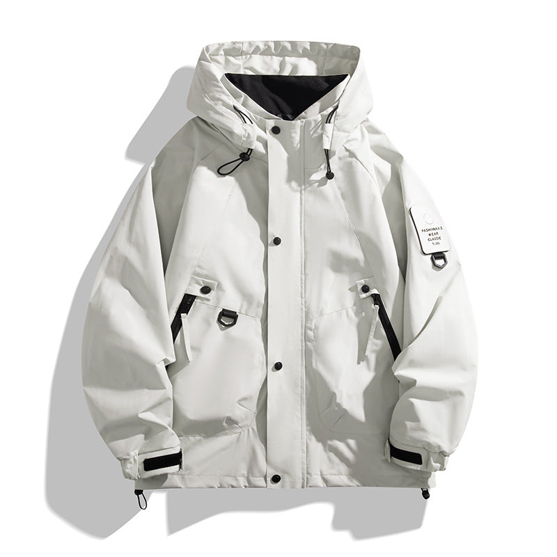 Men's Technical Oversized Field Jacket with water-repellent membrane, utility rings, and concealed snap button placket Fashion Glam