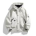 Men's Technical Oversized Field Jacket with water-repellent membrane, utility rings, and concealed snap button placket Fashion Glam
