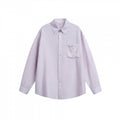 Unisex Lightweight Oversized Shirt from Structured Cotton Blend with Kent Collar and Patch Chest Pocket Fashion Glam
