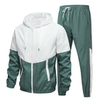 Men's Two-Piece Tracksuit Set with Hoodie and Elastic Jogging Pants Fashion Glam