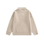 Unisex Wide-Cut Fine Knit Polo with Short Henley Closure and Kent Collar Fashion Glam