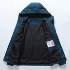 Men's Ultralight Rain Jacket with Hood, Water-Repellent Membrane and Taped Seams Fashion Glam