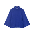 Women's Oversize Knit Poncho with Stand-Up Collar and Wide Swing Cut Fashion Glam