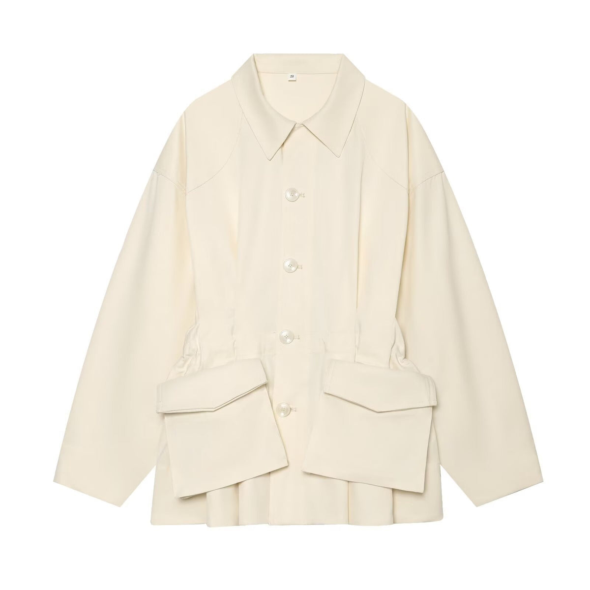 Women's Boxy Short Jacket in Utility Look with Oversized Flap Pockets Fashion Glam