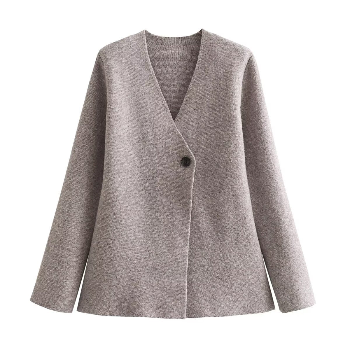 Women's fitted tailored blazer with peplum hem and single-button placket Fashion Glam