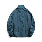 Men's Lightweight Oversized Field Jacket made of technical nylon with stand-up collar, concealed zipper, and flap pockets Fashion Glam
