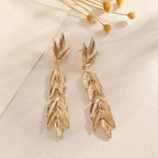 Women's Hanging Earrings with Elegant Leaf Design Fashion Glam