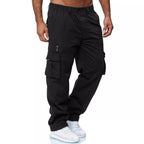 Men's cargo pants with elastic waistband and multifunctional pockets Fashion Glam
