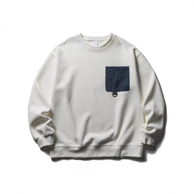 Unisex Oversize Sweatshirt with contrasting chest pocket and D-ring Fashion Glam