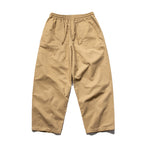 Men's Wide Relaxed Cargo Pants with Elastic Drawstring Waistband and Patch Pockets Fashion Glam