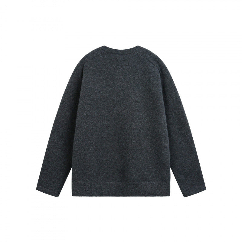 Unisex fine knit Henley pullover with raglan sleeves and half placket Fashion Glam