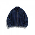 Men's corduroy blouson jacket in oversized fit with zipper and elastic hem Fashion Glam