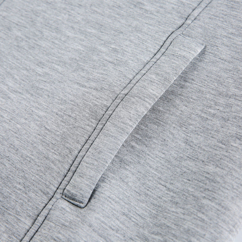 Unisex Boxy-Zip-Sweat jacket with shirt collar, concealed seams, and slit pockets Fashion Glam