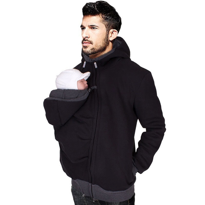 Men's multifunctional carry jacket with removable baby insert Fashion Glam