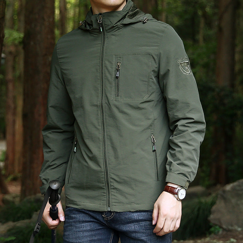 Men's Windproof Softshell Thermal Jacket with Fleece Lining and Hood Fashion Glam