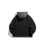 Unisex Technical Hoodie in Oversized Cut with Henley Placket, Patch Pocket and Drawstring Fashion Glam