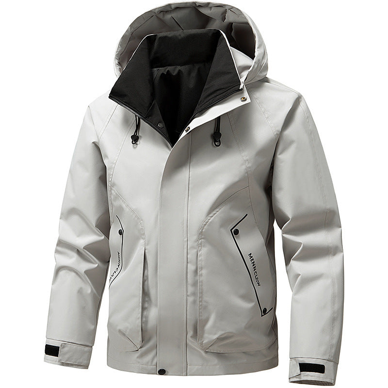 Men's technical hooded softshell jacket with adjustable hood and utility pockets Fashion Glam