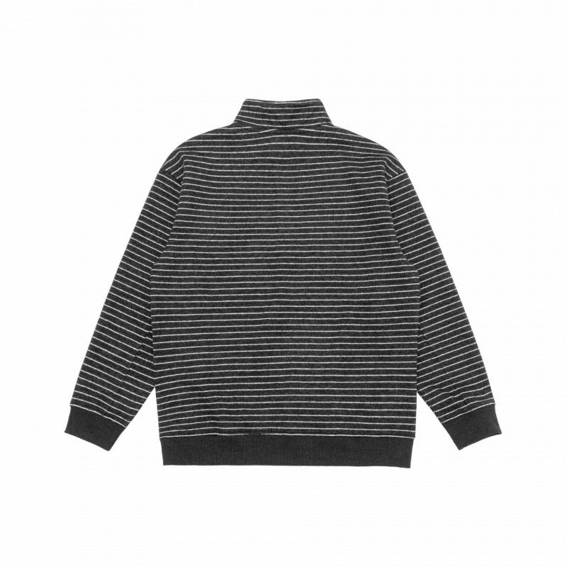 Unisex Oversize fine knit pullover with half zipper and stand-up collar Fashion Glam