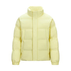 Men's Padded Quilted Jacket with High Stand-Up Collar and Concealed Zip Fashion Glam