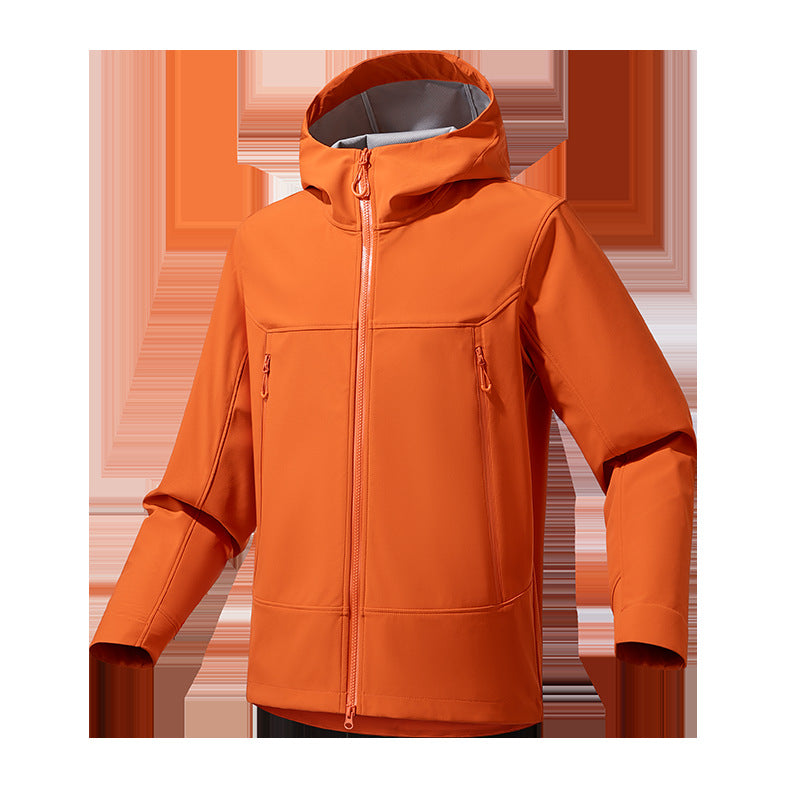 Men's Softshell Hoodie with Stretch, wind and water-repellent membrane and two-way zipper Fashion Glam