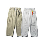 Men's Lightweight Loose-Fit Linen-Cotton Casual Pants with Elastic Waistband, Drawstring and Utility Pockets Fashion Glam
