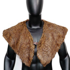Men's historically inspired faux fur shoulder cape with leather straps Fashion Glam