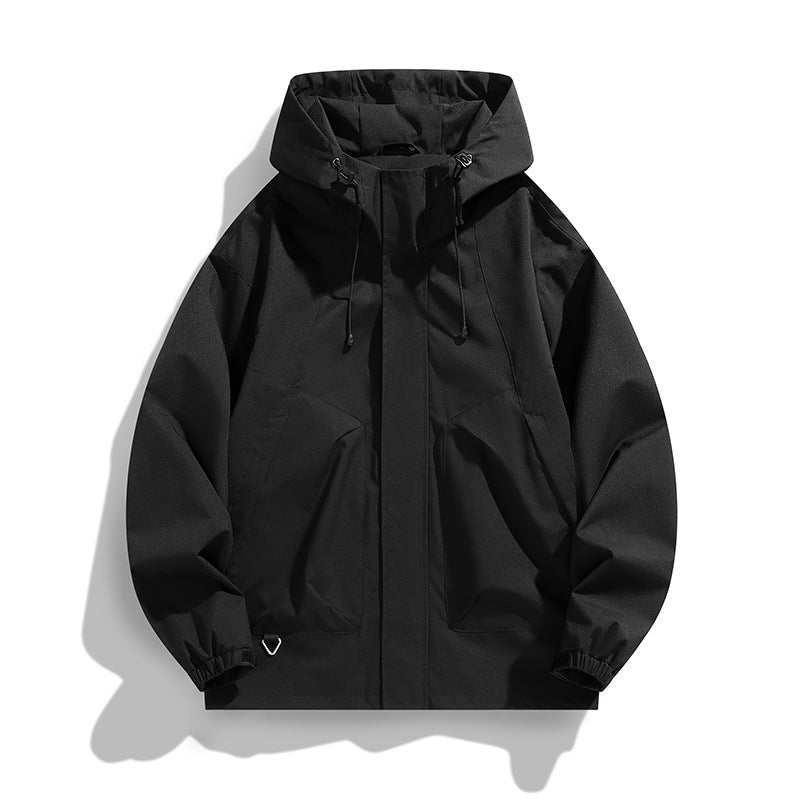 Unisex Lightweight Waterproof Utility Hoodie Jacket with Adjustable Cuffs and Large Pockets Fashion Glam