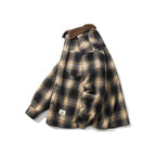 Unisex Checked Overshirt Jacket with Teddy Fleece Lining, Patch Chest Pockets and Shirt Collar Fashion Glam