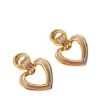 Women’s earrings in modern heart design Fashion Glam