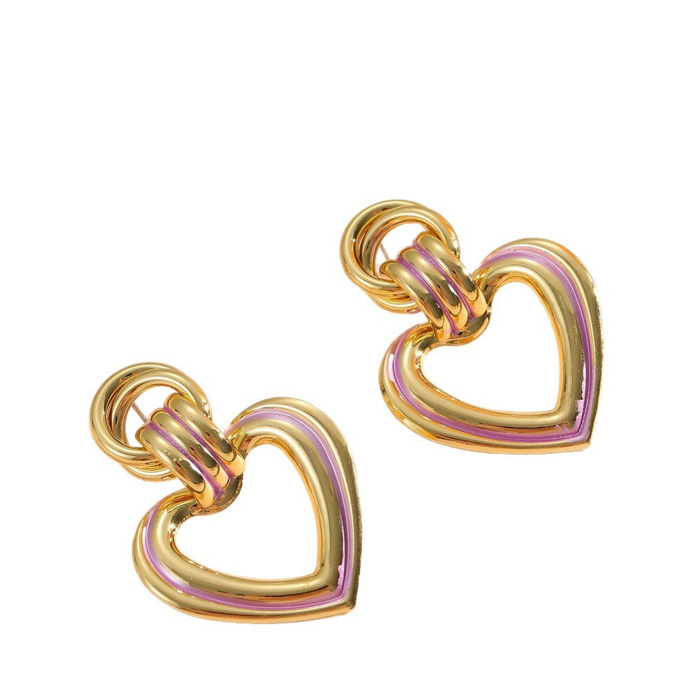 Women’s earrings in modern heart design Fashion Glam