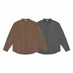 Men's overshirt jacket with stand-up collar, houndstooth pattern and rounded hem Fashion Glam